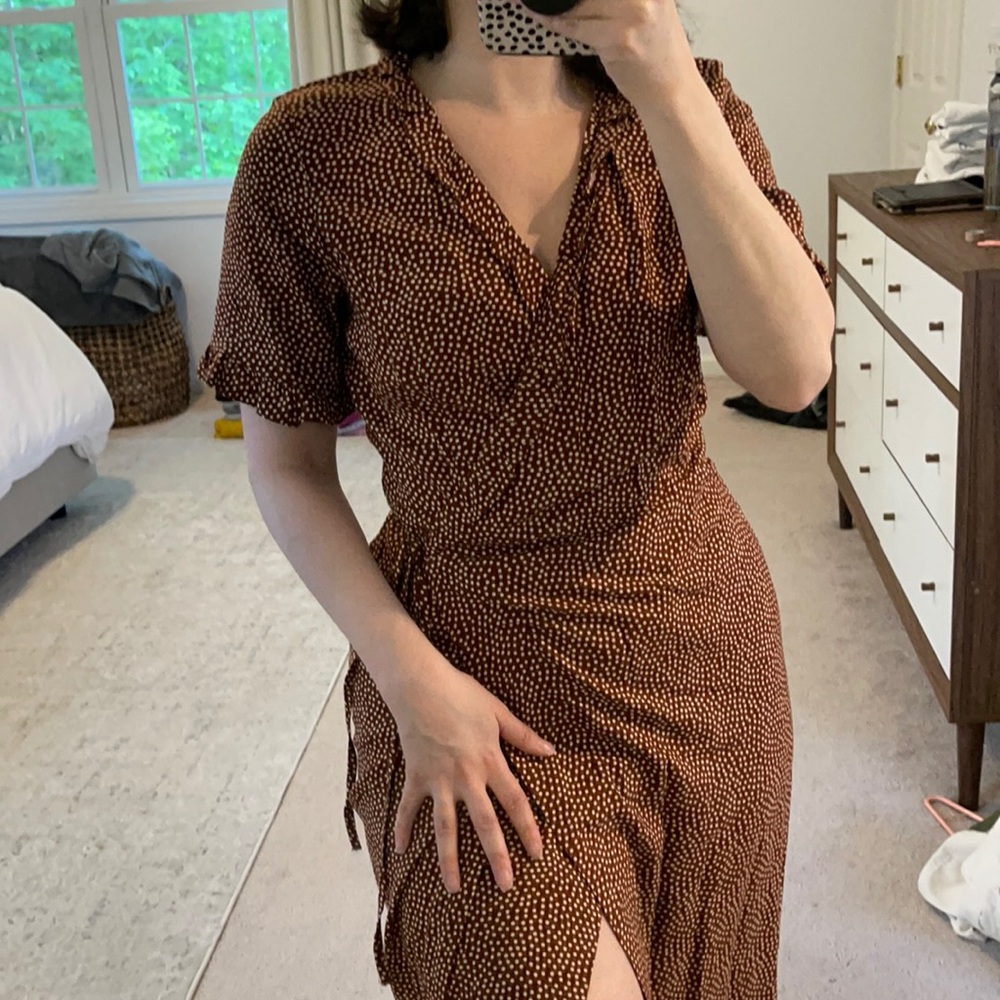 NWT Polka Dot Wrap Dress